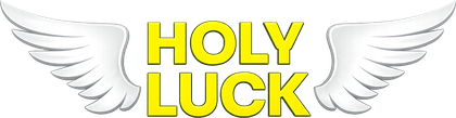 Holyluck online casino logo met engelenvleugels